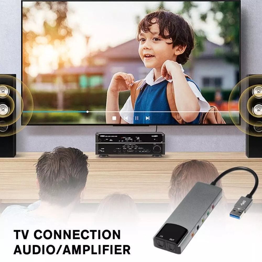 Usb Sound Card External - بطاقة صوت USB جديدة 7.1 5.1