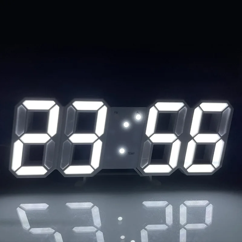 Modern Electronics Gadgets - ساعة حائط رقمية ثلاثية الأبعاد LED