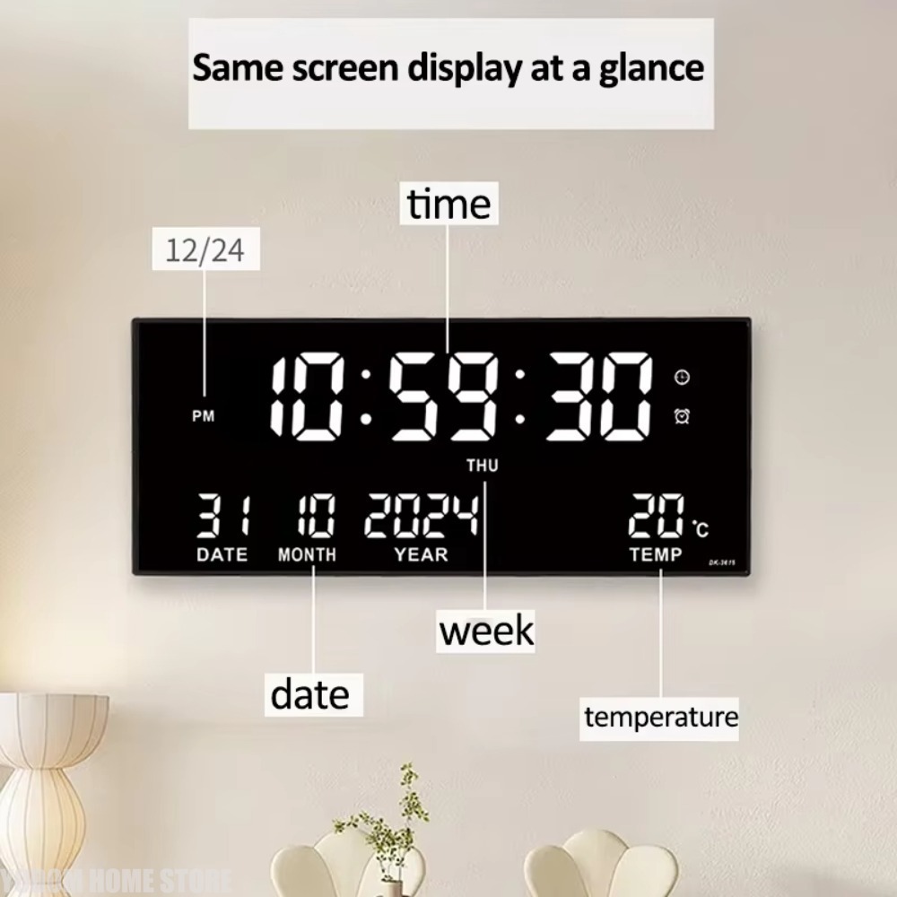 ساعة حائط رقمية كبيرة مع منبه  - مراجعة Modern Electronics Gadgets وسعره