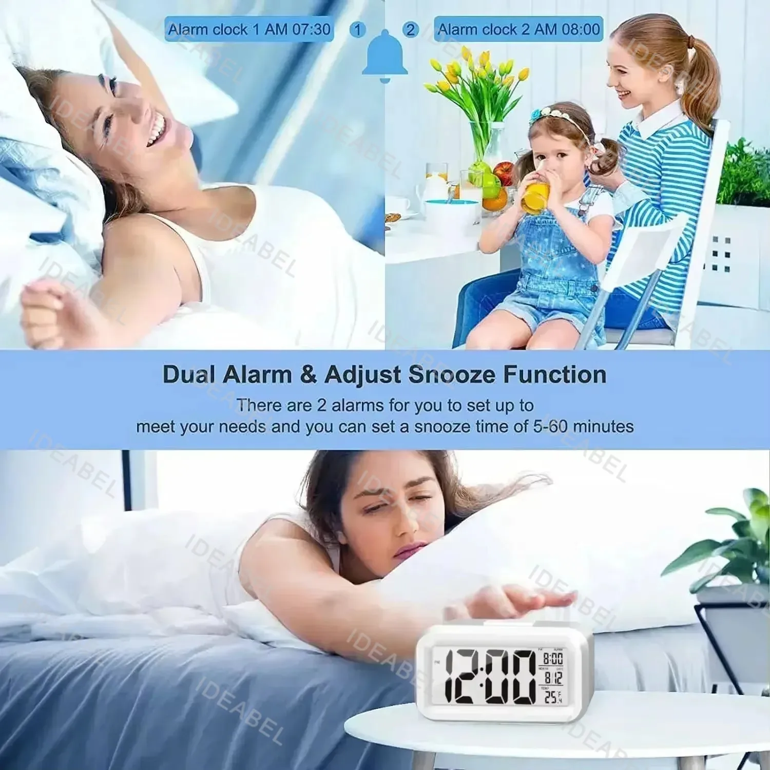ساعة منبه رقمية LED مع إضاءة خ - مراجعة Modern Electronics Gadgets وسعره