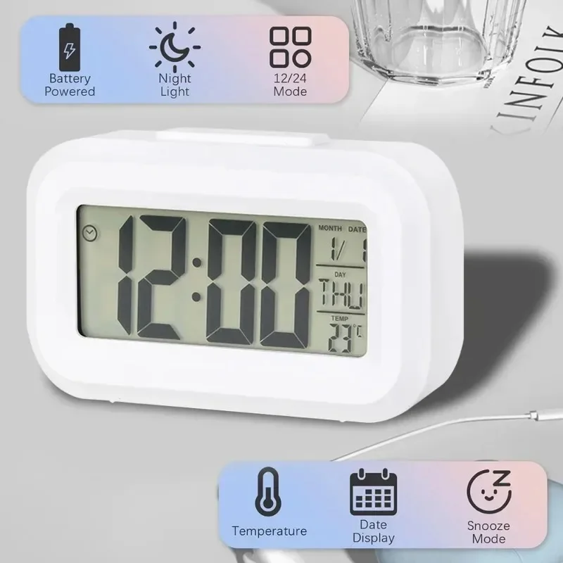 ساعة منبه رقمية بإضاءة خلفية L - مراجعة Modern Electronics Gadgets وسعره