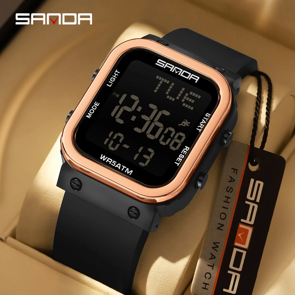 ساعة SANDA الرقمية للرجال، ساع - مراجعة Electronics Gadgets For Men وسعره