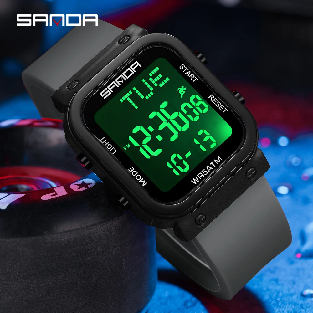 ساعة SANDA الرقمية للرجال، ساع - مراجعة Electronics Gadgets For Men وسعره
