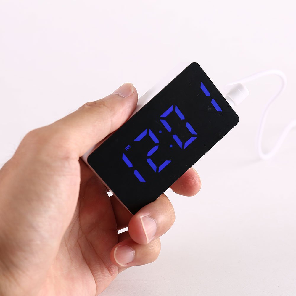 LED ساعة إلكترونية مرآة ساعة ت - مراجعة Electronic Gadgets For Home وسعره